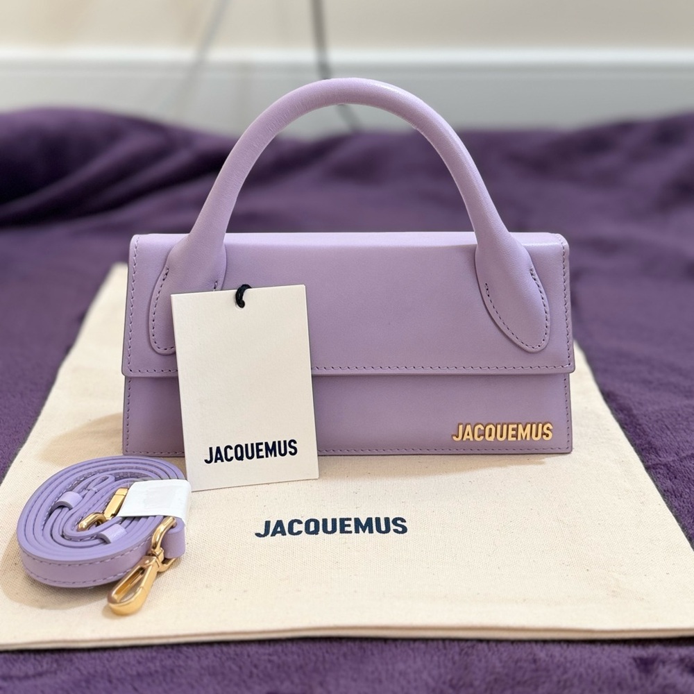 NWT Jacquemus Le Chiquito Long – Lilac Purple Leather